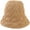 Khaki2, variant on CoCopeaunts Women Bucket Hat Solid Color Casual Simple Bucket Caps Bell-Shaped Hollow Design Stretchy Warm Knitting Beanie Hat