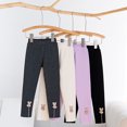 thumbnail image 4 of Odeerbi Toddler Girls Leggings Cotton Stretchy Tights Pants Toddler Kids Comfortable Leggings Great Softness Breathable Pants Toddler Clothes Purple, 4 of 4