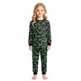 thumbnail image 2 of GCETTIC Girls Pajamas Girls Sleepwear Set Skin Friendly Blend Top with Stretch Waist Comfortable Pjs Green,2-3 Years, 2 of 9