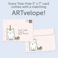 thumbnail image 2 of Tree-Free Greetings Birthday Greeting Card, 100% Recycled Paper, 5x7, Magical Cat Unicorn (GO61457), 2 of 7