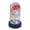 Rose Flower Light in Glass Dome Red, variant on PIMOXV Colorful Galaxy 8.3” Artificial Plastic Purple Rose Valentine’s Day Bouquet