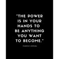 thumbnail image 3 of ArtsyQuotes 15x18 Black Modern Framed Museum Art Print Titled - Thabisile Ledwaba Quote: Power is in Your Hands, 3 of 5