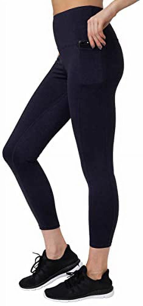 Tuff Athletics Womens High Waisted Legging with Pockets (Small, Purple  Melange) 