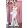 thumbnail image 1 of Beaded Lace V Neck Trumpet Gown, 1 of 4