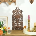thumbnail image 4 of Sungmor Ornate Cast Iron Wall Decor, Victorian Style Carved Artwork, Intricate Scroll and Flower Decoration Plaques, Living Room Bedroom Hallway Wall Art, Natural Rusted Accent, 4 of 9