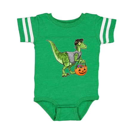 

Inktastic Trick or Treat Franken-Raptor Gift Baby Boy or Baby Girl Bodysuit