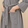 thumbnail image 6 of KTMKH Couple Long Robe Cardigan Hotel Home Wear Bathrobe Bathrobe Bathrobe Nightgown, 6 of 9