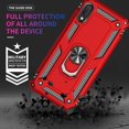 thumbnail image 2 of Samsung A10E Phone Case, Galaxy A10E Phone Case with Screen Protector, Military Grade Protective Cases with Ring for Samsung Galaxy A10E (Red), 2 of 7