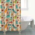 thumbnail image 4 of LightColor Dinosaurs Flowers Pattern Shower Curtain 72"x72" ,Bathroom Decorative Shower Curtains Set with 12 Hooks,Modern Waterproof Washable Shower Curtain, 4 of 6