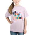 thumbnail image 1 of DC Comics Wonder Woman Be Your Own Hero Kids Pink T-Shirt, 1 of 1