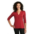 thumbnail image 2 of Port Authority Ladies UV Choice Pique Henley LK750, 2 of 13