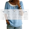 thumbnail image 3 of Msgweeeg Tops Short Sleeve Crew Neck Blouses for Women Solid Color Lace Regular Fit Summer Fashion Womens Shirt for Summer and Hot Weather, 3 of 6