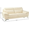 thumbnail image 5 of Cortesi Home  Phoenix Genuine Leather Sofa, Cream 80", 5 of 7