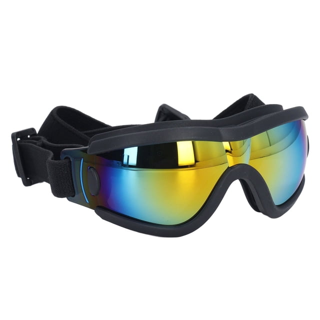 Lunettes pour Chien, Lunettes de Soleil pour Chien Résistantes aux UV et aux Explosions, Sangle de Lentille Réglable Confortable pour Cyclisme, Lentille Rouge, Lentille Grise, Lentille Transparente, Lentille Argentée