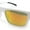 White Flag - Orange Mirror, variant on Locs Patriotic USA Flag Print Arm Flat Top Manly Sunglasses Matte Black Color Flag - Black