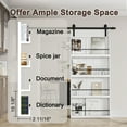 thumbnail image 5 of 96'' x 84'' Bookshelf Barn Doors and Hardware Included, White Smooth Paintable Panels & Barn Door Hardware Kit & Track Joint, Easy Assembly with Pre-Drilled Holes, 5 of 9