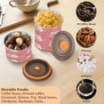 thumbnail image 6 of Food Storage Can - Keep Coffee Tea Flour & More Fresh - Ideal for Cereal Nuts & Pet Food White Fat Cat900ml, 6 of 9