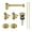 Brushed Brass, variant on Kingston Brass CC53301DLTRMK2 Standard Mount Plumbing Sink Trim Kit with Bottle Trap and Overflow Drain, Polished Chrome