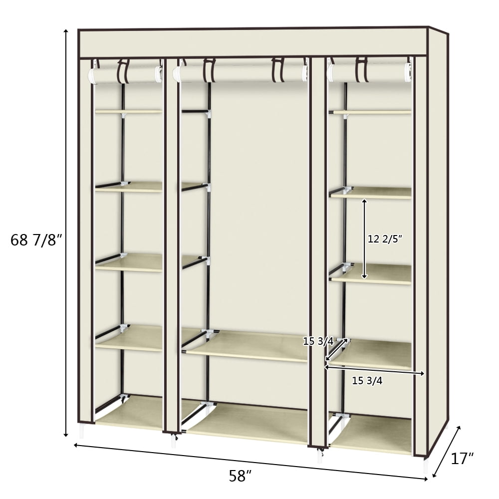 Lowestbest Portable Clothes Closet, Beige