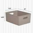 thumbnail image 2 of Superio 15L Medium Ribbed Storage Bin- Plastic Storage Bin (4 Pack, Taupe), 2 of 6