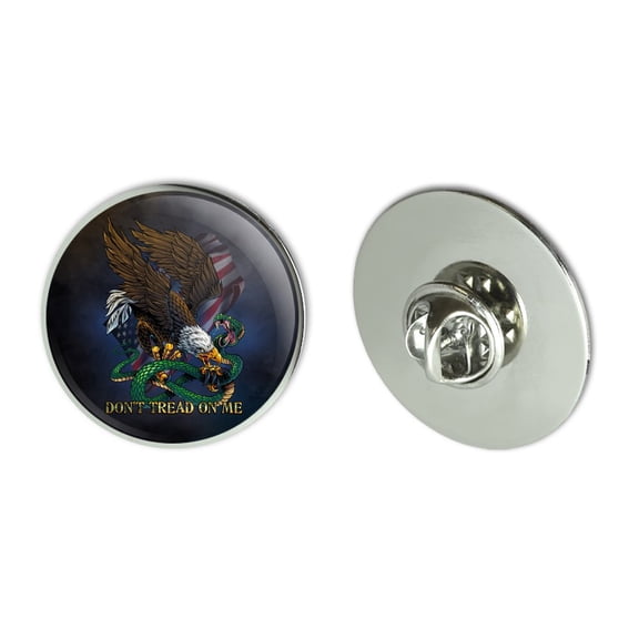 Don't Tread On Me Eagle Snake Metal 1.1" Tie Tack Hat Lapel Pin Pinback