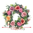 thumbnail image 3 of EUDIDV Decorative Faux Flowers Spring Wreath Rose Peony Silk Flower Wreath Doorbell Day Artificial Flowers, 3 of 7
