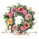 thumbnail image 3 of Corona primaveral con peonías rosas de seda para puerta principal | Corona floral artificial de 50 cm para decoración de interiores y exteriores durante todo el año, 3 of 8