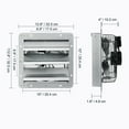 thumbnail image 2 of VEVOR Shutter Exhaust Fan Shop Exhaust Fan 10'' Wall Mounted Aluminum 820 CFM, 2 of 9