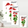thumbnail image 4 of Anthurium Tailflower In The Pot 12 in x 8 in Painting Canvas Art Print, by Designart, 4 of 4