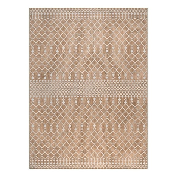 Pemberly Row Modern / Contemporary 8' x 10' Fabric Jute Area Rug