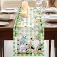 thumbnail image 3 of Table Runners 72 Inches Long Dress Scarves, Easter Farmhouse Kitchen Table Runner, Coffee Tablerunners, Spring Gnomes Flowers Rabbit Butterfly Green Plaid 18x72 Inch, 3 of 9