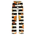 thumbnail image 6 of Evdexr Women's Halloween Pajamas 2026 Cobweb Jack O Lantern Ghost Printed Pajama Pants Drawstring Palazzo Wide Leg Pants Sleep Casual High Waist Trousers 3XL, 6 of 7