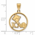 thumbnail image 2 of Sterling Silver & Gold Plated LogoArt Kappa Alpha Theta Sorority Symbol Medium Circle Pendant Charm, 2 of 2
