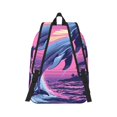 thumbnail image 3 of Balery Hawaiian Beach Dolphin Vintage Canvas Backpack for Men and Women - Large Capacity, Durable Travel Laptop Bag for School, Work, Hiking, and Outdoor Activities-Medium, 3 of 7