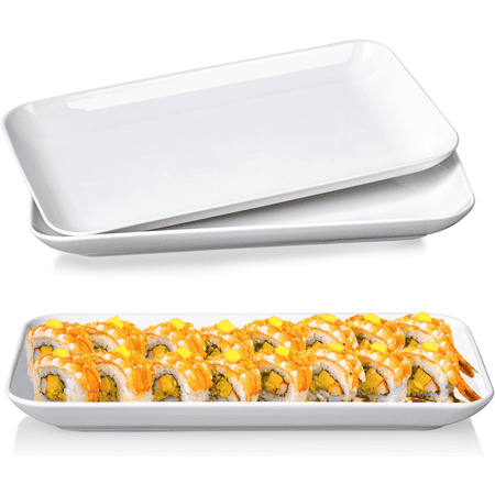 Serving Platter, 12 Inch Serving Tray Set, White Porcelain Platter Set of 3