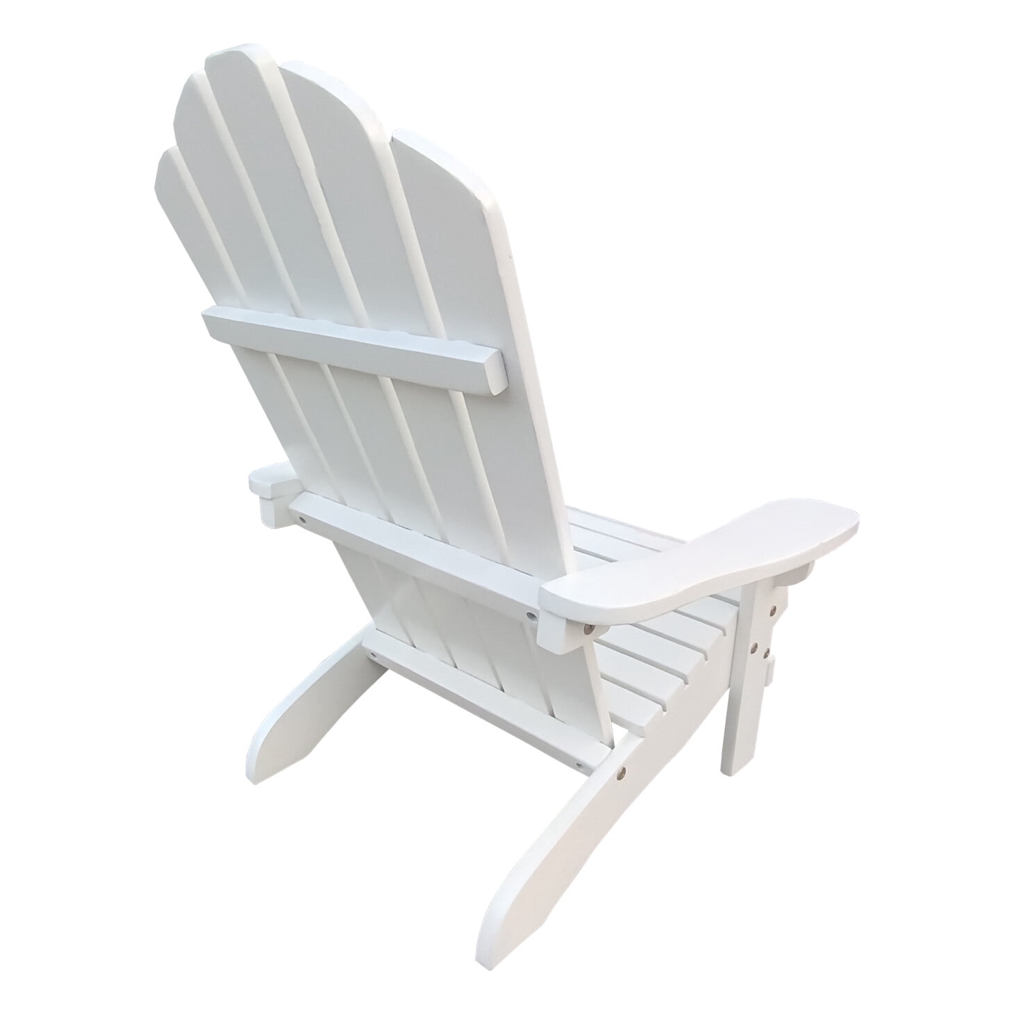 Kids Adirondack Lawn Chairs with Wide Armrest and Wood Frame,Foldable Lounge Chair with Adjustable Backrest, Plastic Chairs with Curved Seat for Patio, Deck, Yard, Garden, White