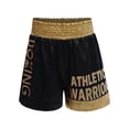 thumbnail image 4 of Moggemol Kids Boys Metallic Trim Boxer Robe with Gloves Set for Carnival Theme Party Boxing Practice Black Gold 6, 4 of 6