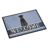 Carolines Treasures BB5613MAT Standard Schnauzer Black Welcome Door Mat Indoor Rug or Outdoor Welcome Mat 18x27 Doormat