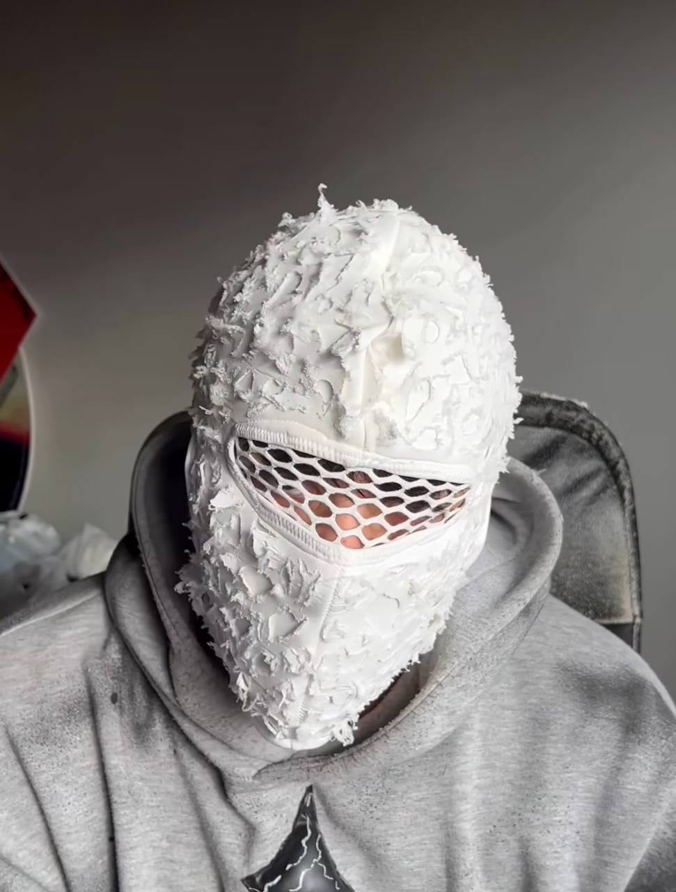 ski mask white headwear designer mask with net