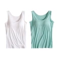 thumbnail image 1 of Womens Cotton Camisole Adjustable Camisole With Frame Bra Stretch Undershirt, 1 of 6