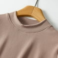 thumbnail image 4 of Women's 3/4 Sleeve Mock Neck Basic Loose T-Shirt Elegant Top, 4 of 6