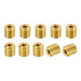 thumbnail image 1 of Unique Bargains Brass Threaded Repair Insert Nut, 10 Pcs M10x1.5 to M5x0.8 Thread Sleeve Reducing Nut Screw Reducer 10mm, 1 of 7