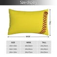 thumbnail image 2 of Softball Baseball Rectangle Throw Pillow Cover Cushion Case Hidden Zipper Home Decorative Pillowcase Printed 20"x30", 2 of 7