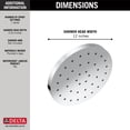 thumbnail image 2 of Delta 52160-25 Universal Showering 12" Round 2.5 GPM Single Function Rain Shower Head -, 2 of 6
