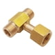 thumbnail image 1 of W21.8-14 CO2 Tank Bottle Brass Threaded Tee Fitting 3 Way Connector, 1 of 5