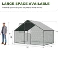thumbnail image 4 of Large Chicken Coop, 6.5x10x6.5 FT Walk in Chicken Run House, Metal Chicken Fence for Rabbits Duck, 4 of 10