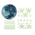 thumbnail image 1 of Sywqhk 435 pegatinas de pared de estrellas y luna luminosa, calcomanía de arte mural para habitación (30 cm verde) Sywqhk Para estrenar, 1 of 6