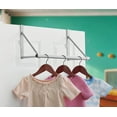 thumbnail image 6 of Mainstays Over-The-Door Metal Hanging Organizer Rod for Closet, Silver, 6 of 8