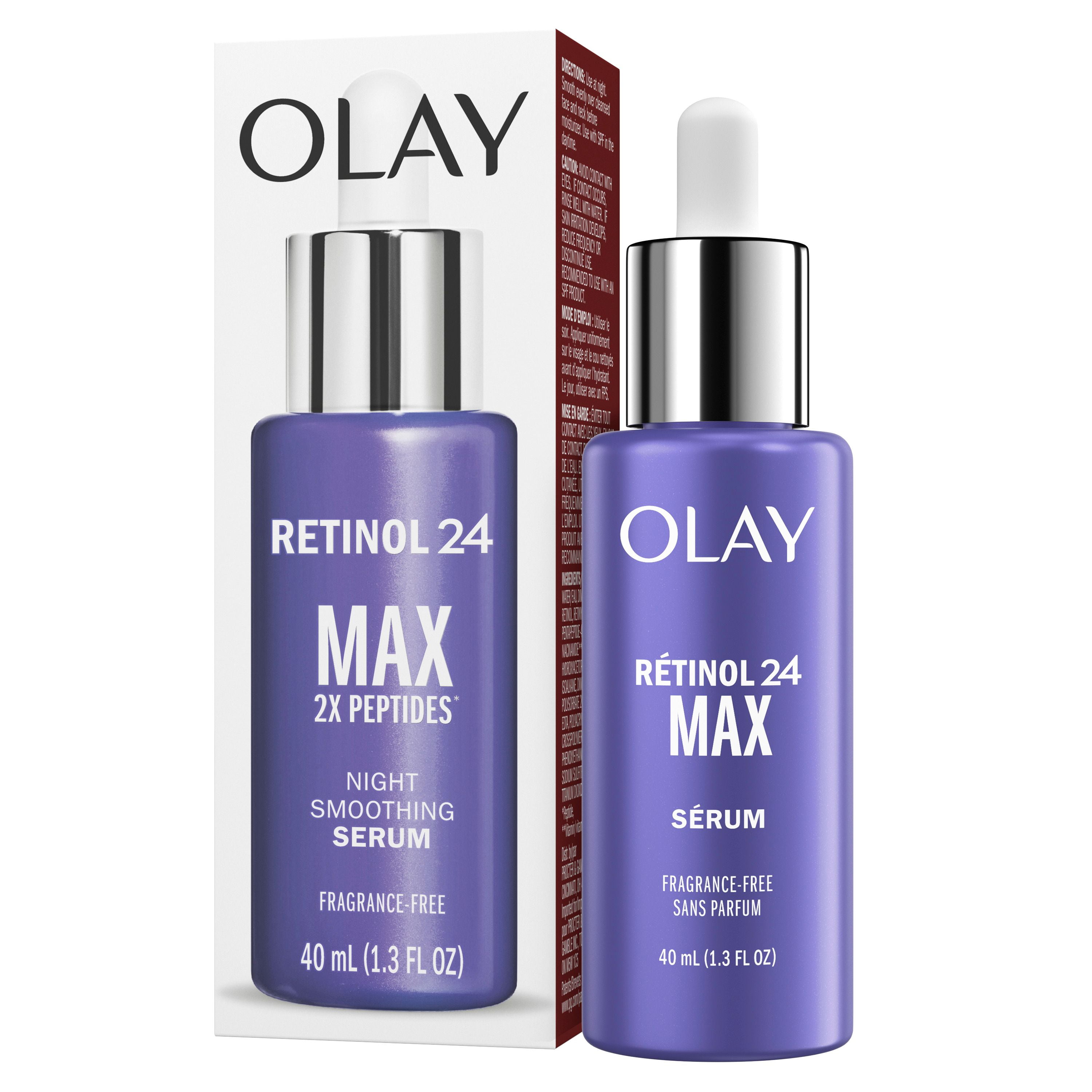 Sérum lissant de nuit Olay Rétinol 24 MAX, sans parfum, 40 mL (1,3 oz liq.) 40 mL
