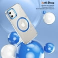 thumbnail image 6 of Magnetic for iPhone 12 Pro / 12 6.1" Clear Case Compatible with Magsafe Military-Grade Protection Shockproof Phone Bumper,Anti-Scratch Drop Proof Anti-Fingerprint Clear Hard Back Cover Back,Blue, 6 of 9